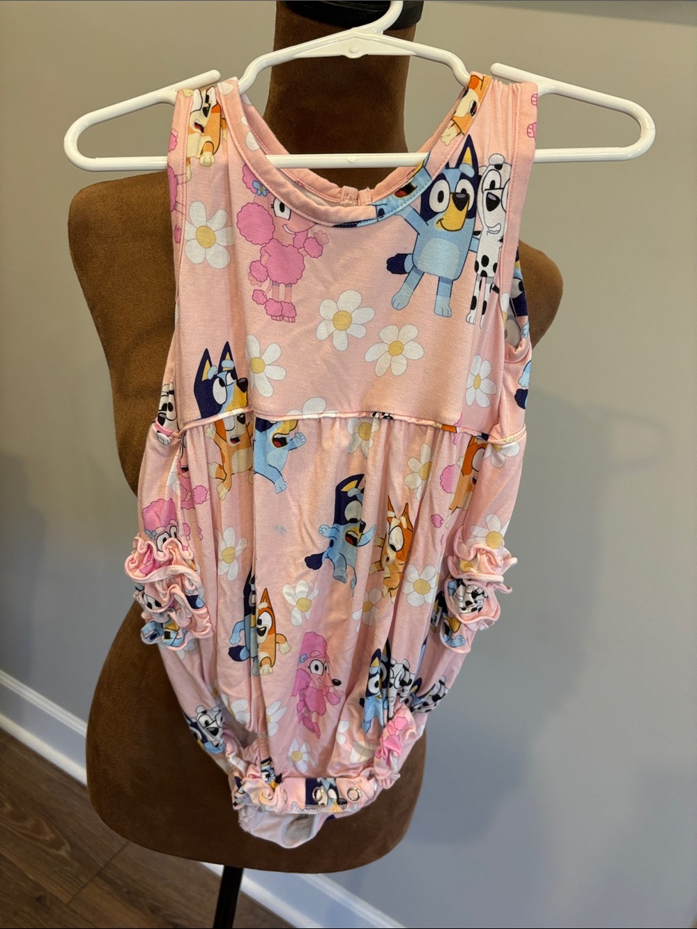 Little Sleepies Play Bluey Ruffled Romper